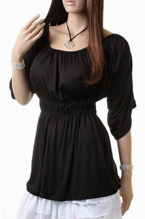 3/4 Sleeved Peasant Top
