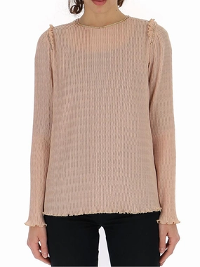'S Max Mara Embellished Collar Pleated Blouse