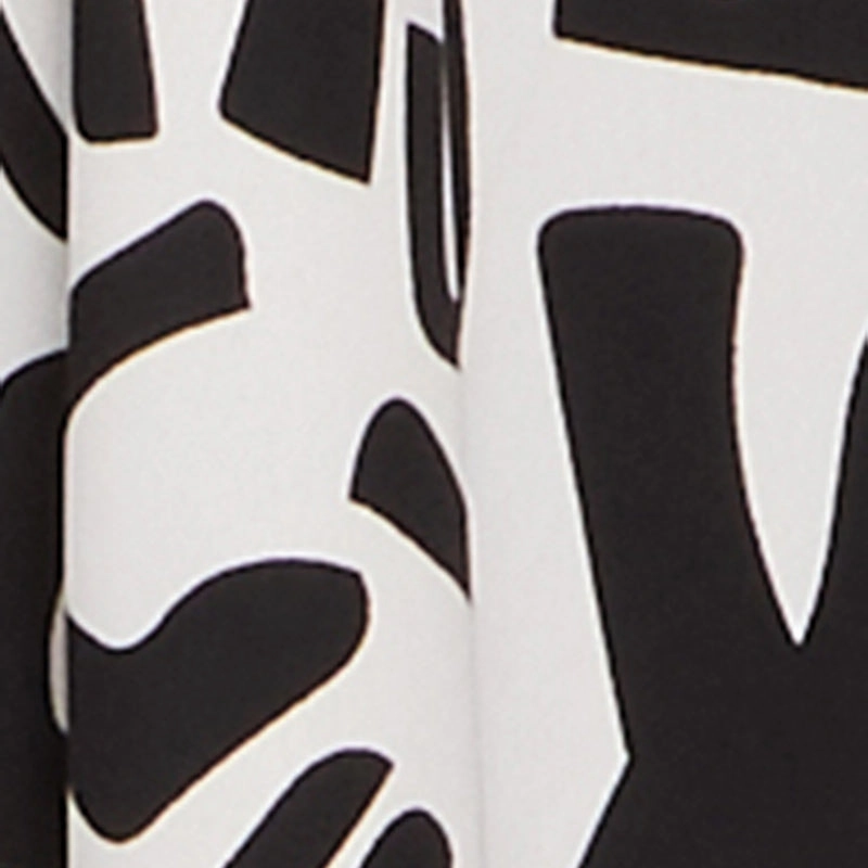 Abstract Patterned High Low Shirt Dress