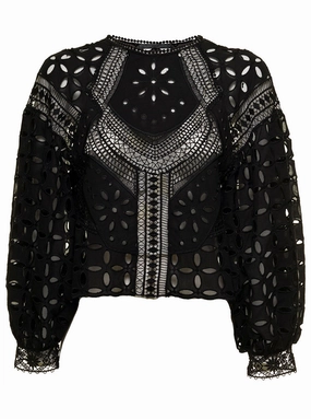 Alberta Ferretti Sangallo Crewneck Blouse