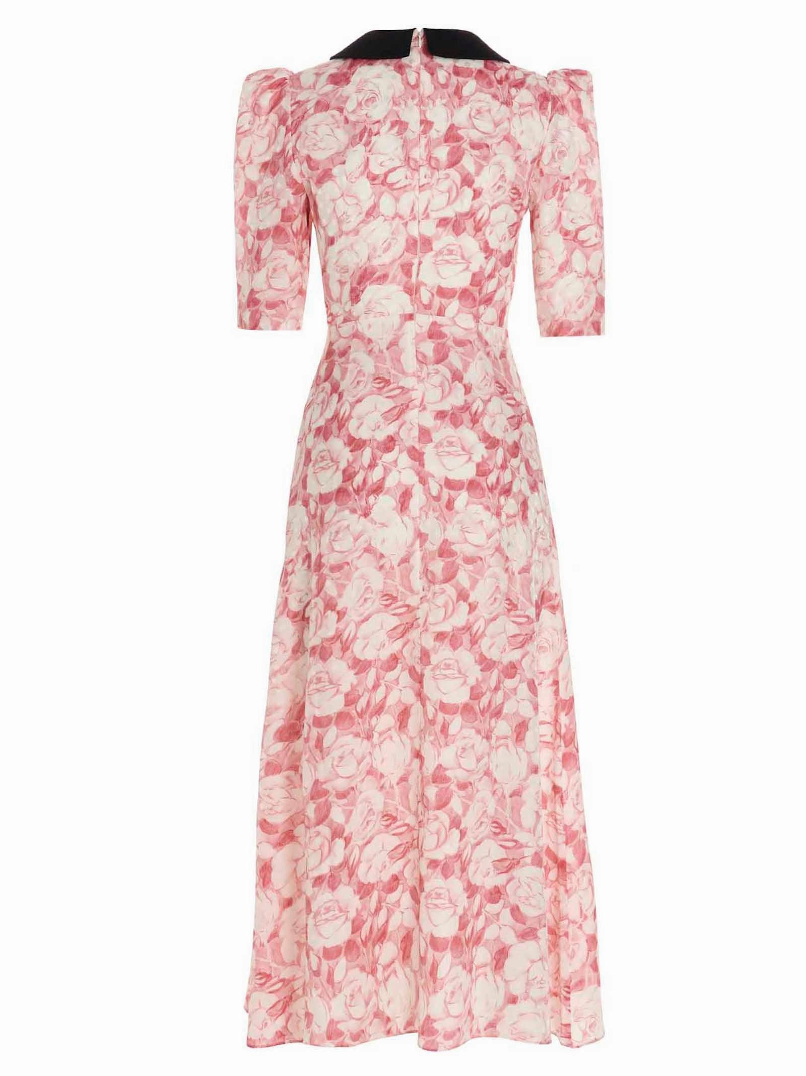 Alessandra Rich Floral Print Midi Dress