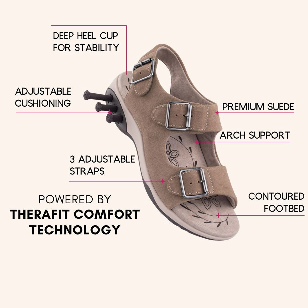 Alice Women's Heel Strap Leather Sandal