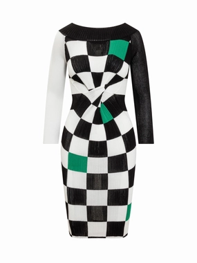 Andersson Bell Check Pattern Long Sleeved Dress