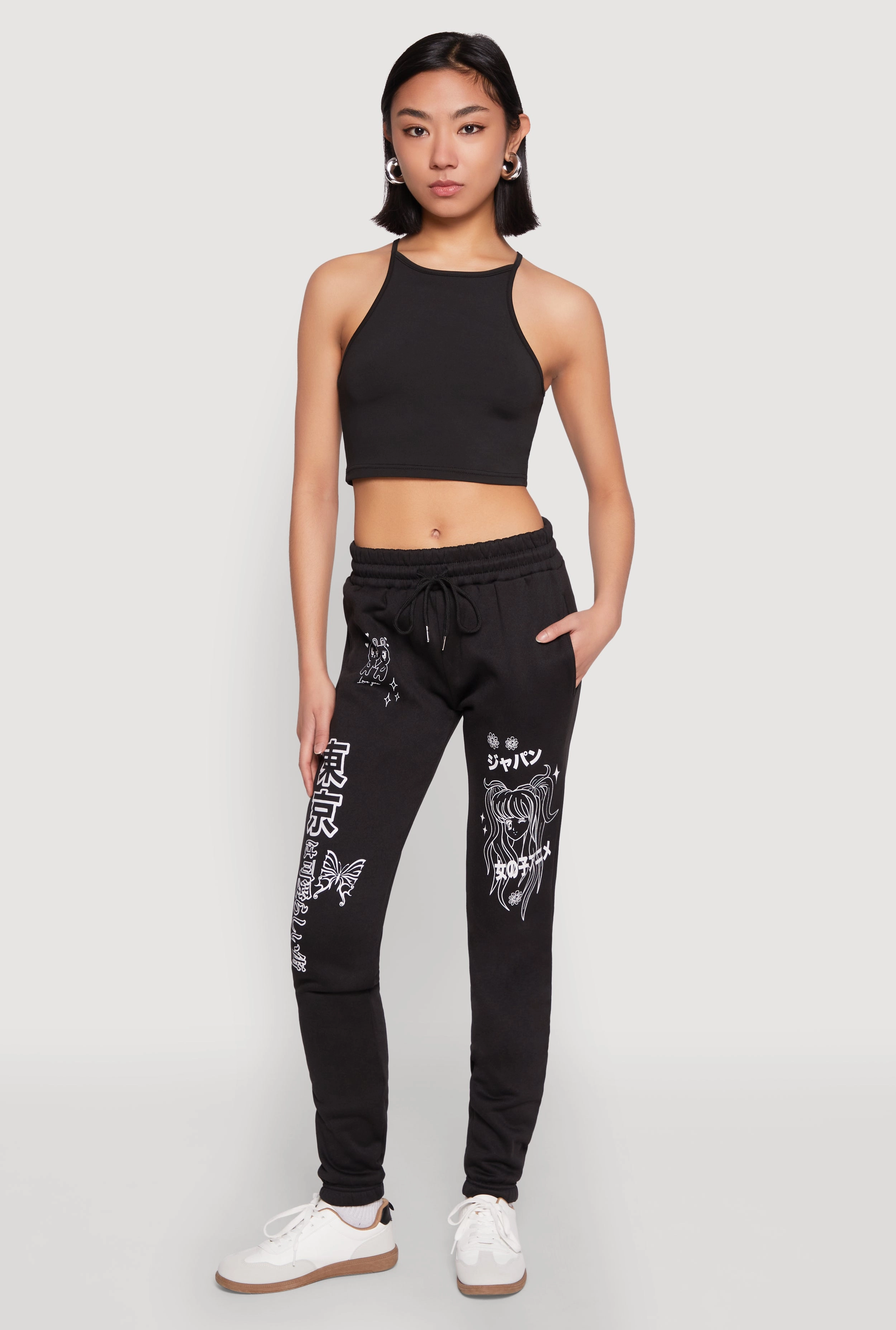 Anime Graphic Print Sweatpants