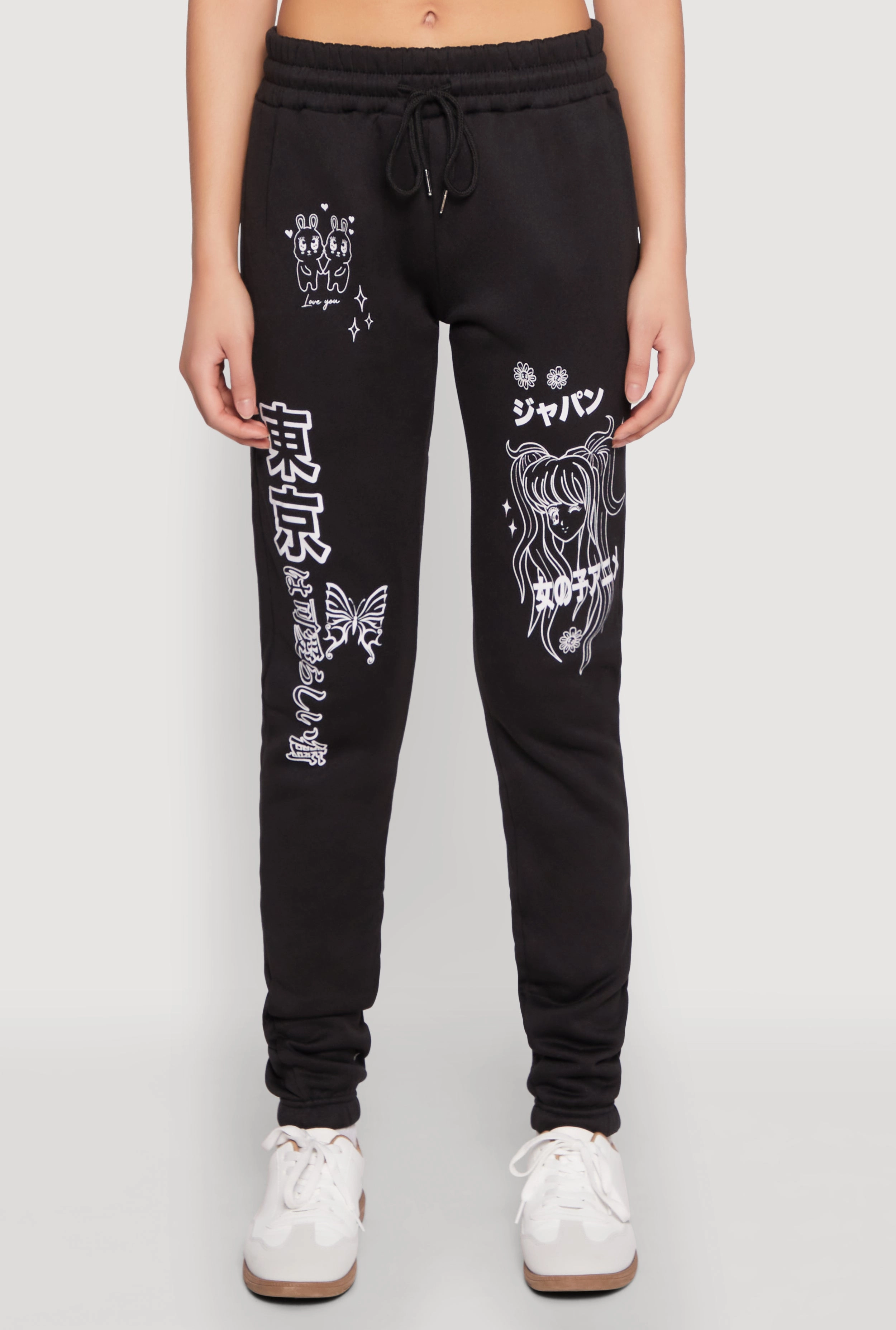 Anime Graphic Print Sweatpants