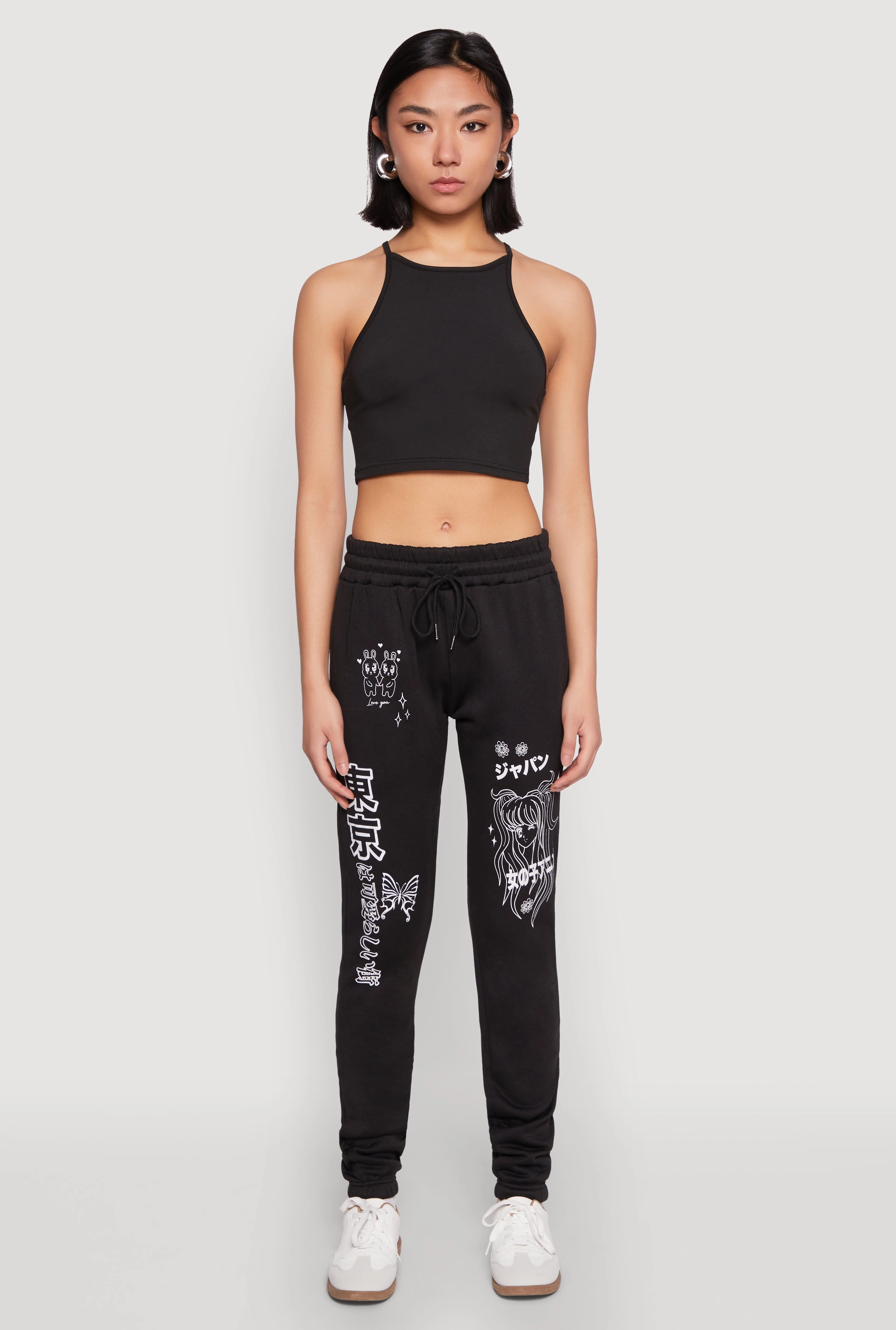 Anime Graphic Print Sweatpants