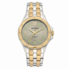 Armitron 20/5406SVTTWM Men's Two-Tone and Silver Calendar Dress Watch