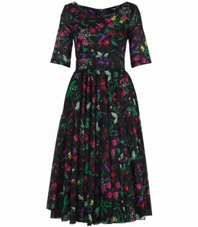 Aster Dress Black Midi Dress
