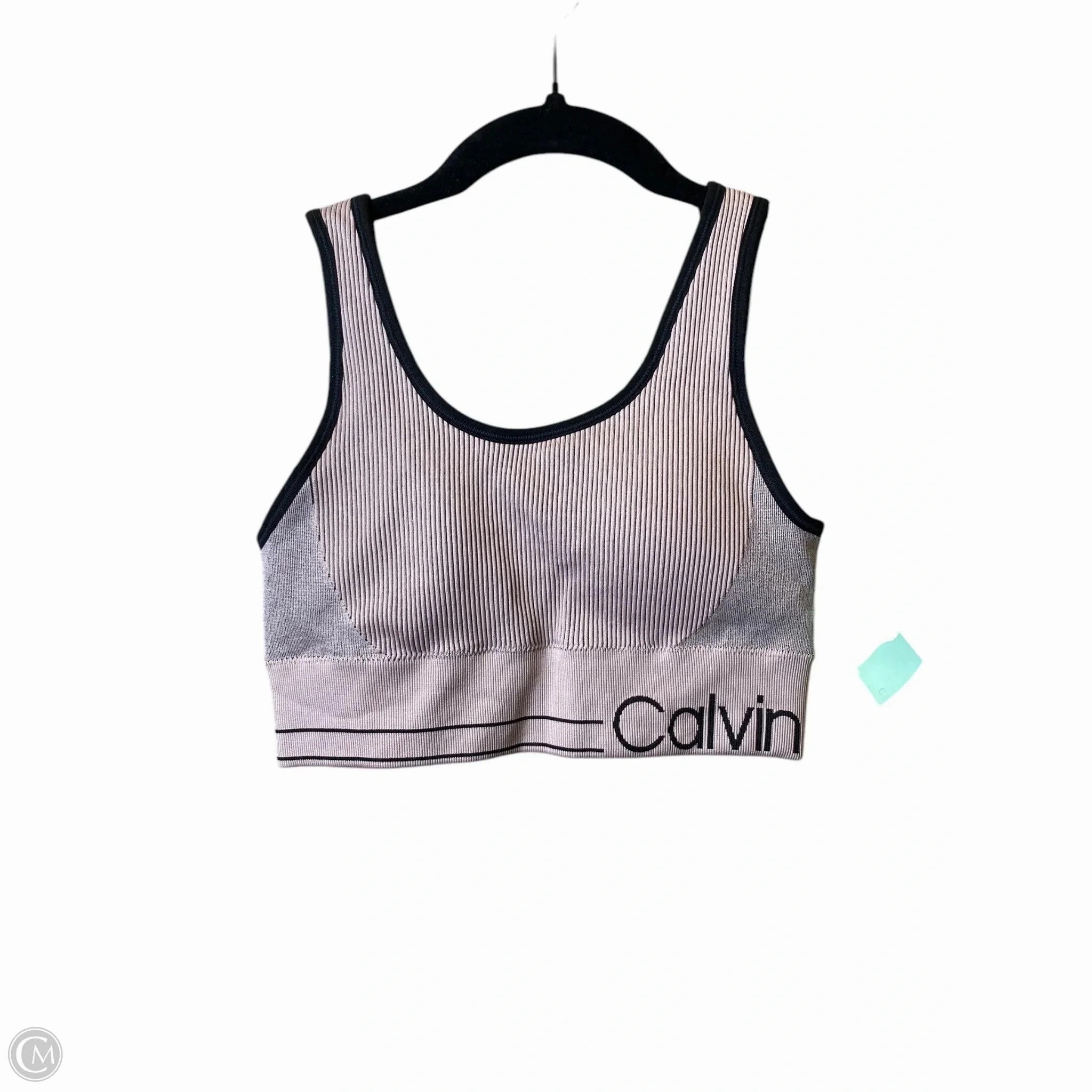 Athletic Bra By Calvin Klein In Black & Pink. Size: S
