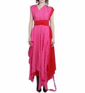 Balenciaga Jacquard Asymmetric Midi Dress