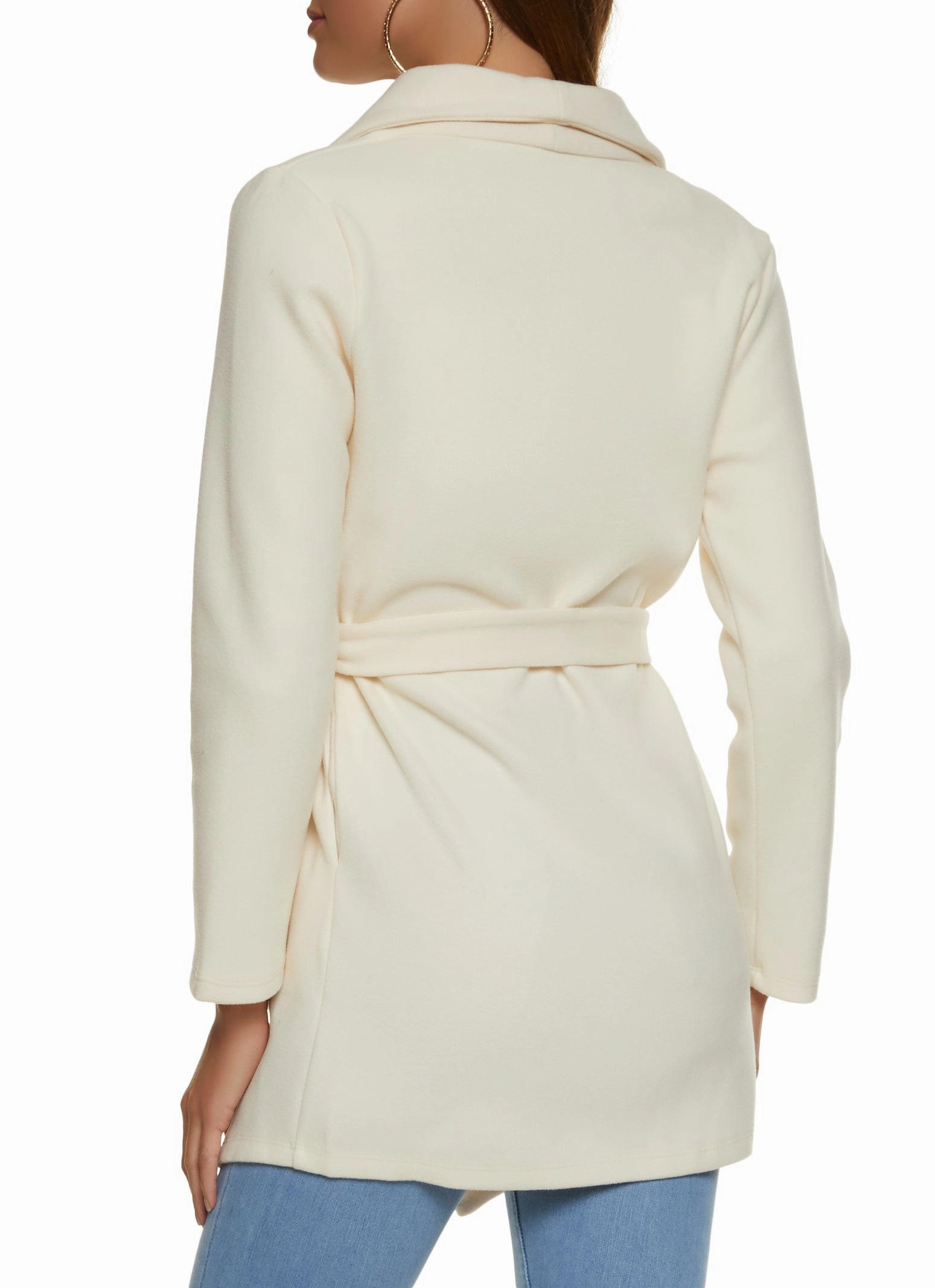 Belted Shawl Collar Wrap Coat