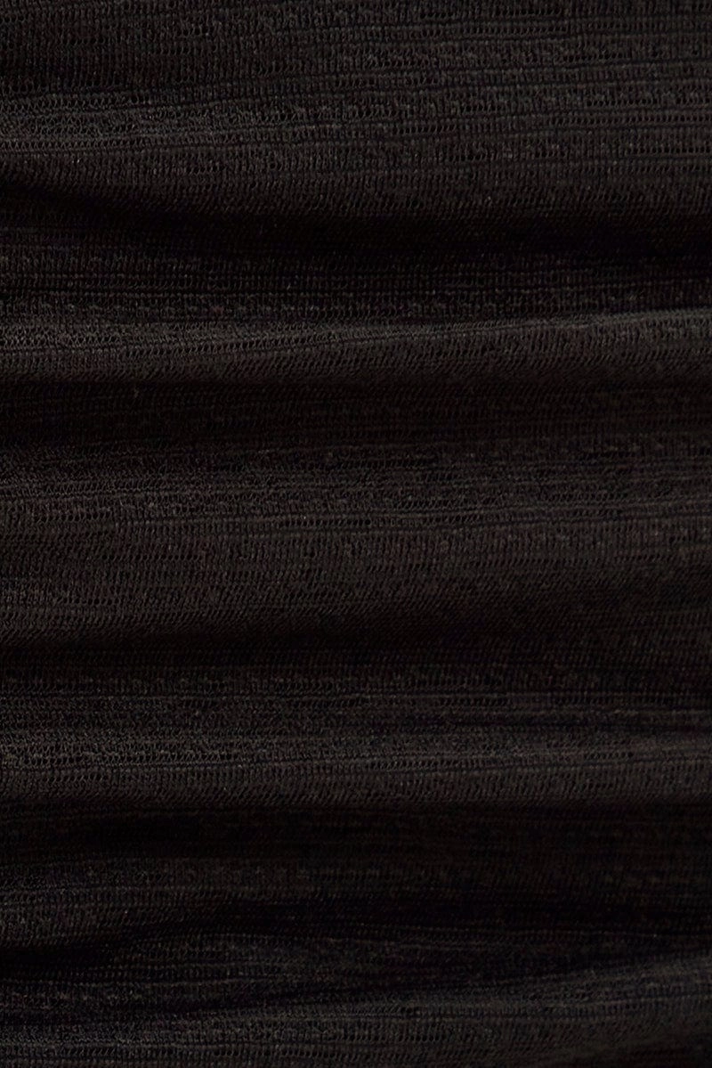 Black Twist Front Textured Cami