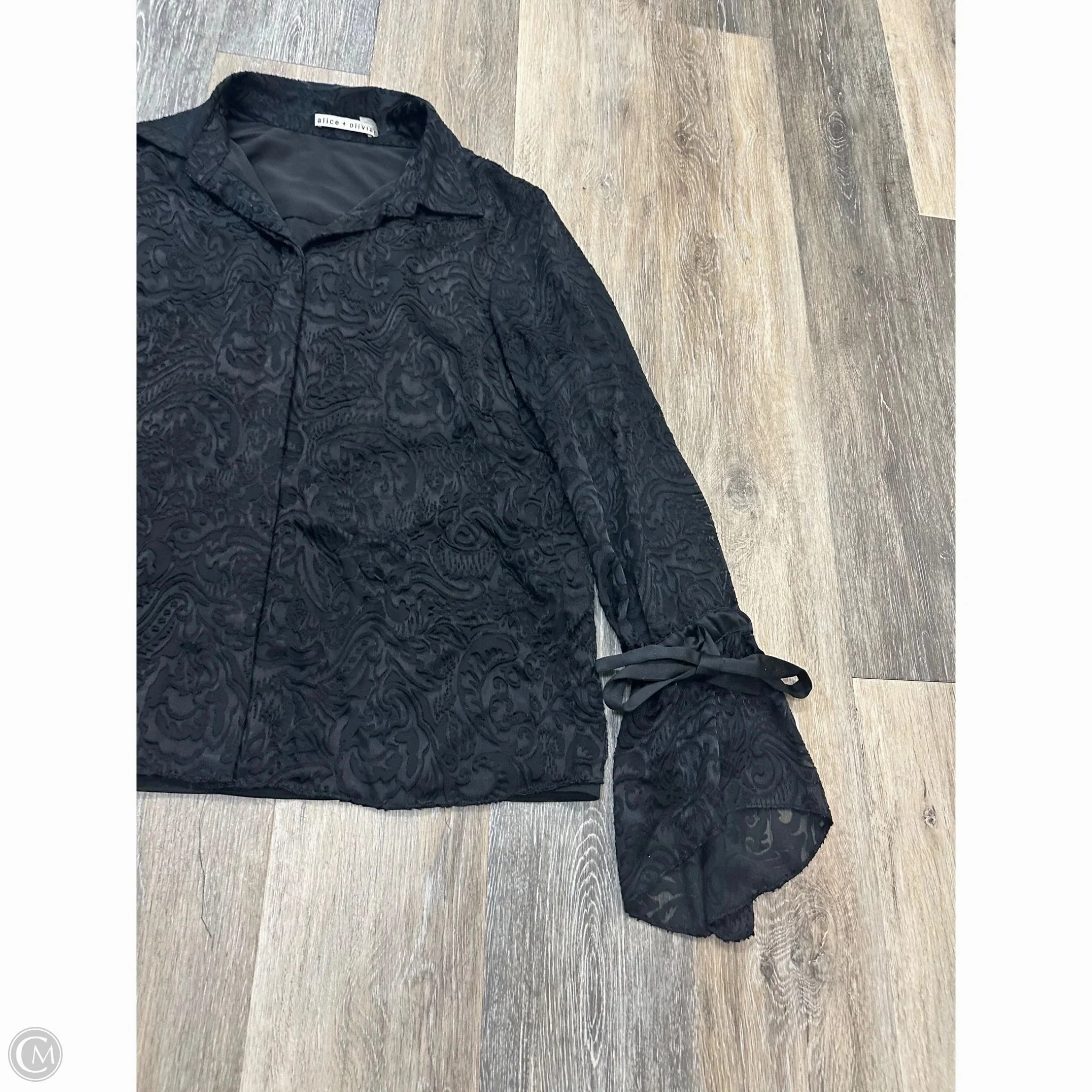 Blouse Designer By Alice   Olivia In Black, Size: L