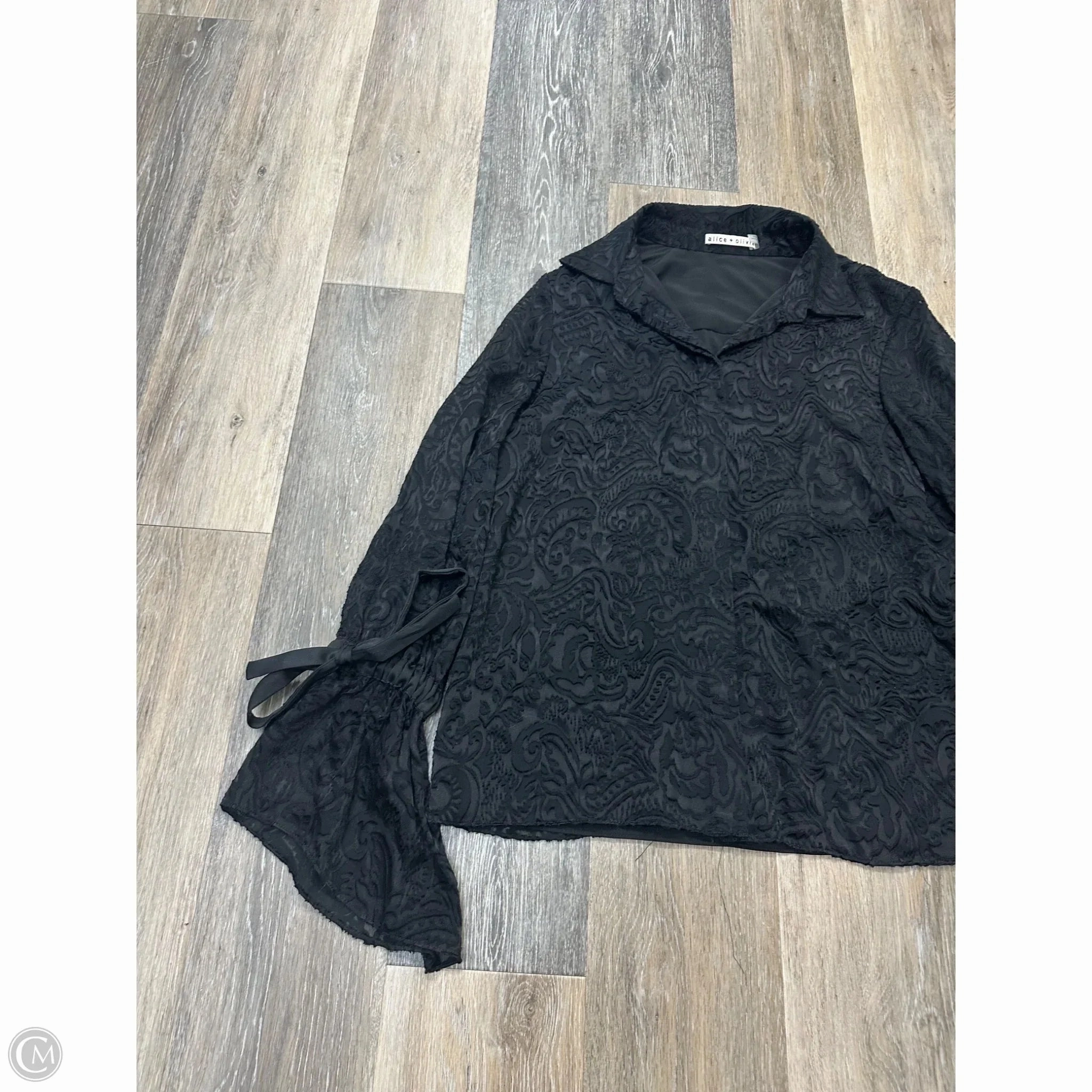 Blouse Designer By Alice   Olivia In Black, Size: L