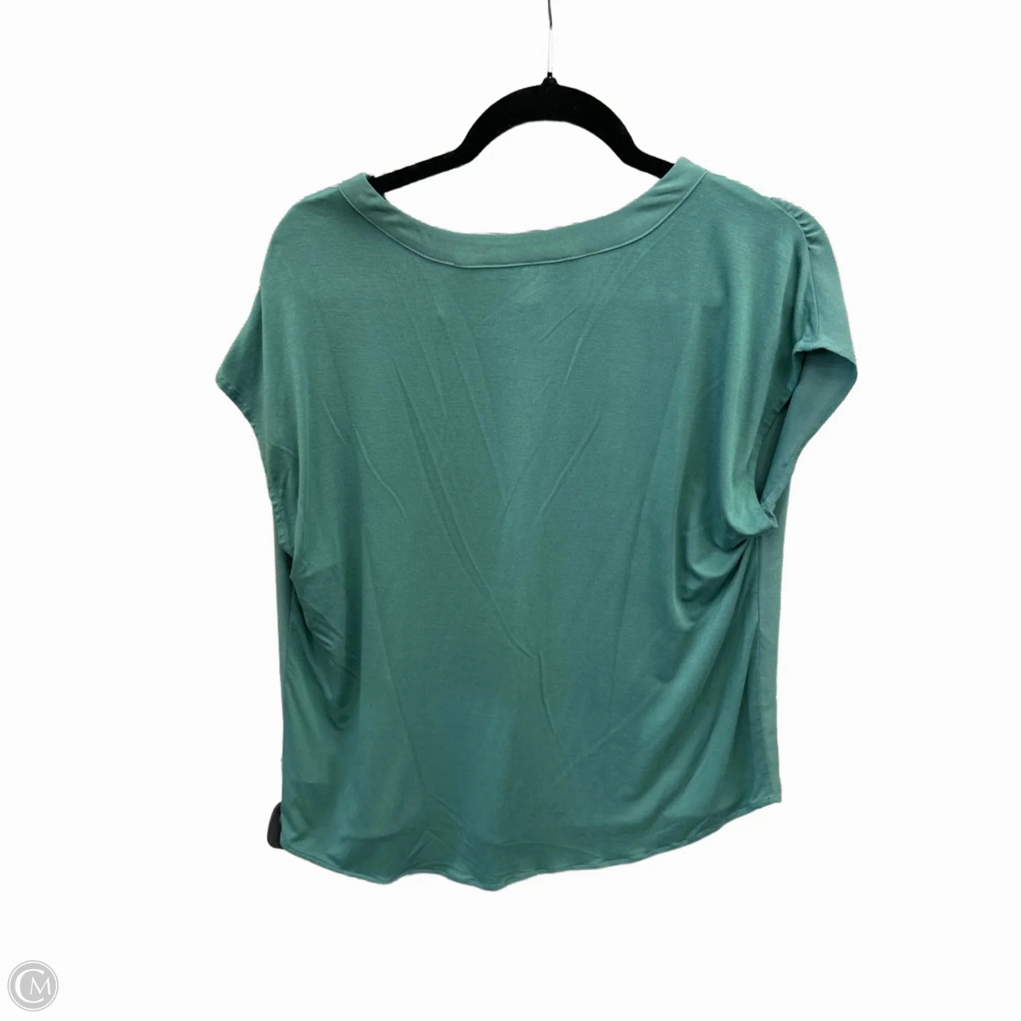 Blouse Short Sleeve By Banana Republic In Green, Size: M