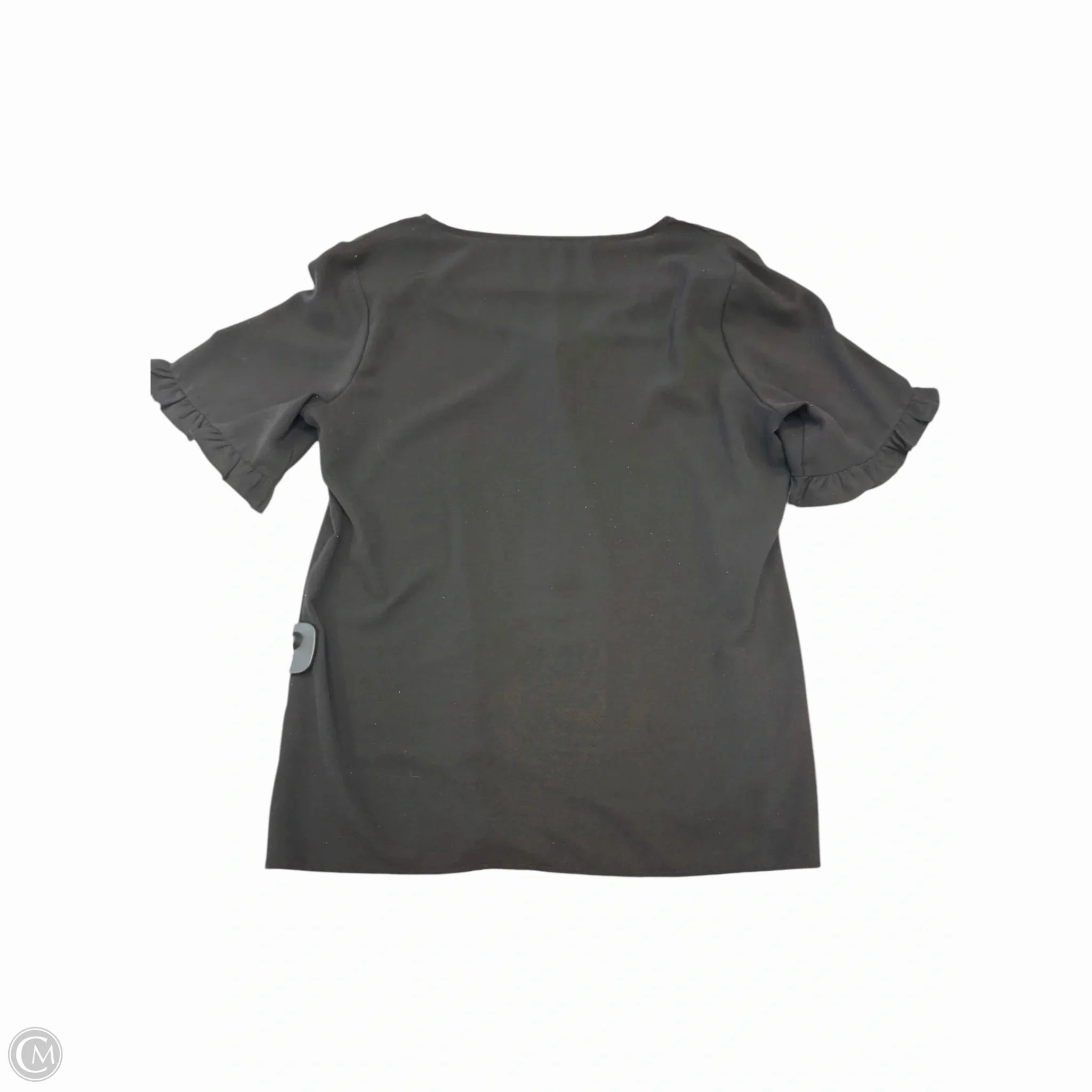 Blouse Short Sleeve By Clothes Mentor In Black, Size: M