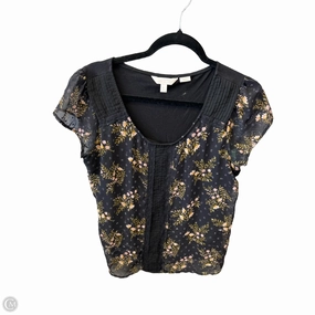 Blouse Short Sleeve By Lc Lauren Conrad In Black, Size: L