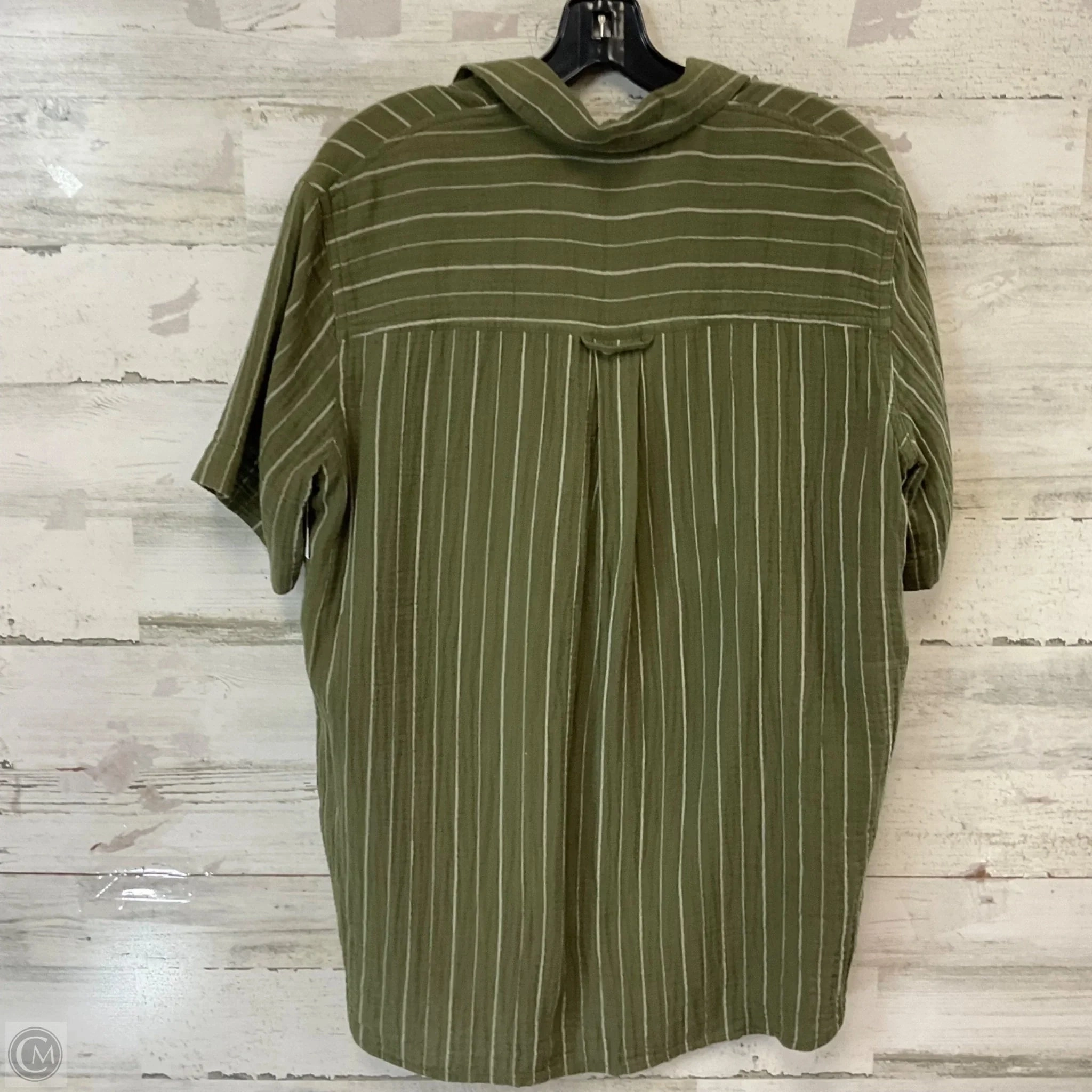 Blouse Short Sleeve By Madewell In Green, Size: Xs