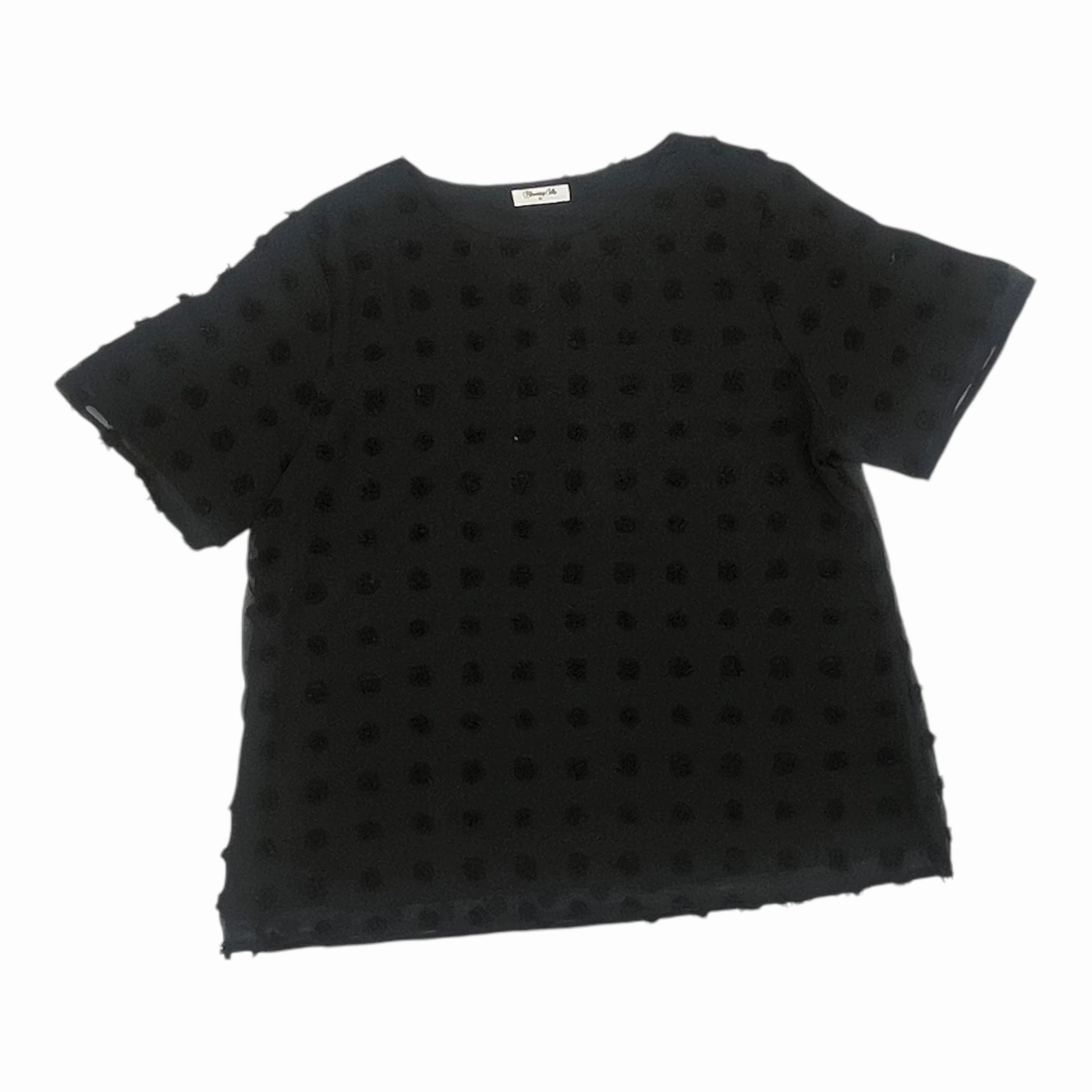 Blouse Ss By Clothes Mentor In Black, Size:Xl