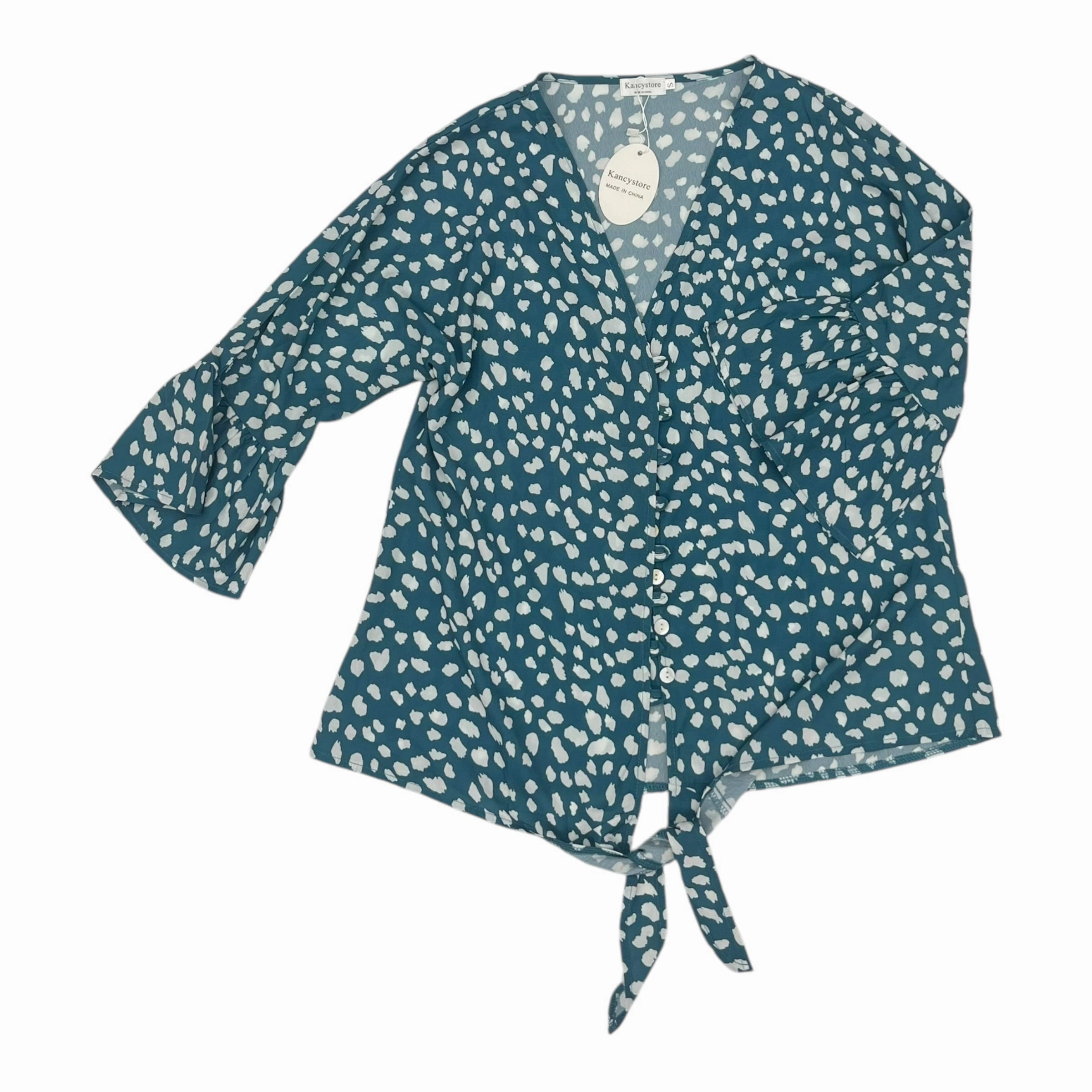 Blouse Ss By Clothes Mentor In Teal, Size:S