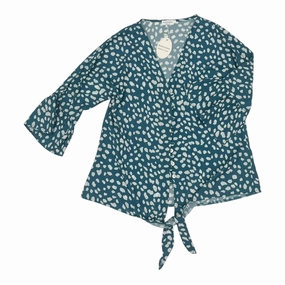 Blouse Ss By Clothes Mentor In Teal, Size:S