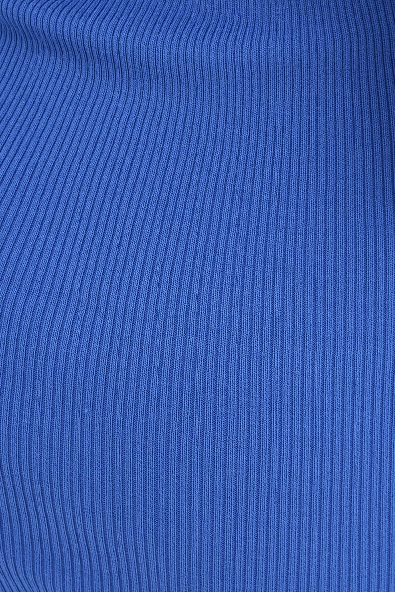Blue Knit Dress Long Sleeve Shrug Set