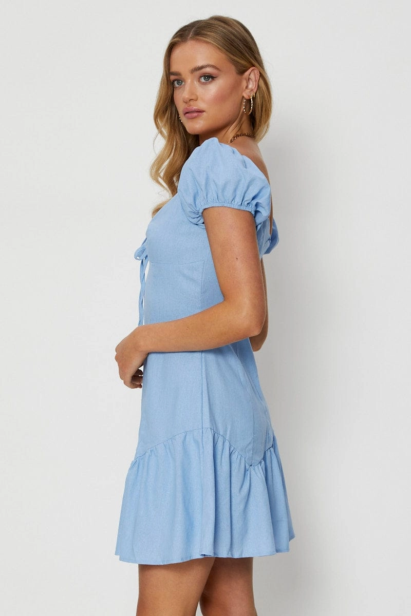 Blue Mini Dress Skater