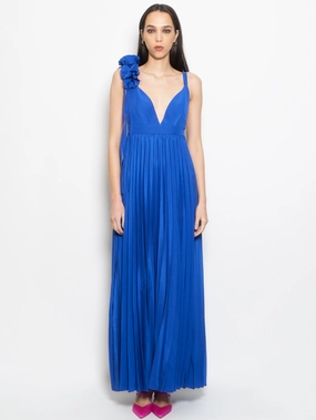 Bluette Plissé Long Dress