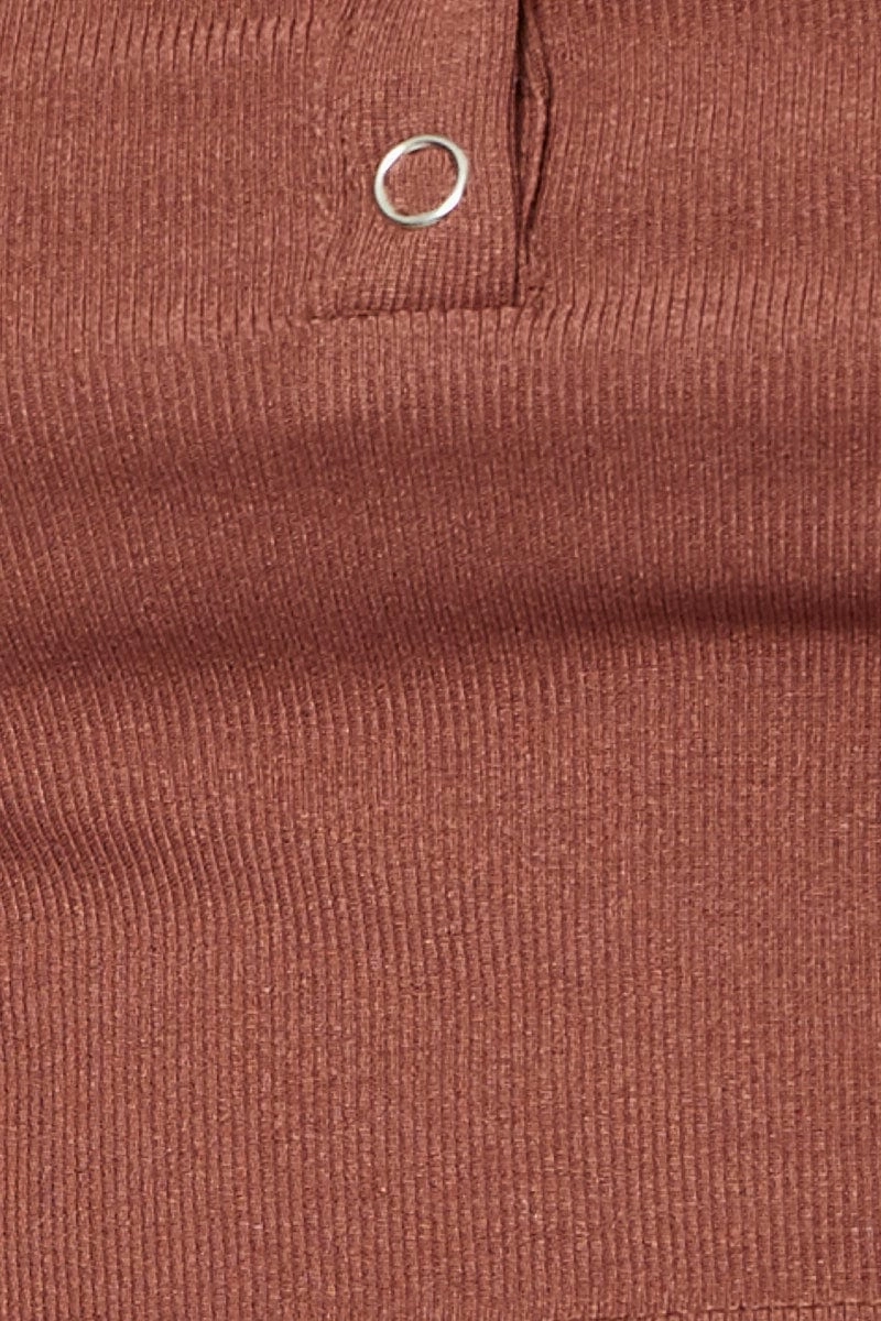 Brown Crop Top