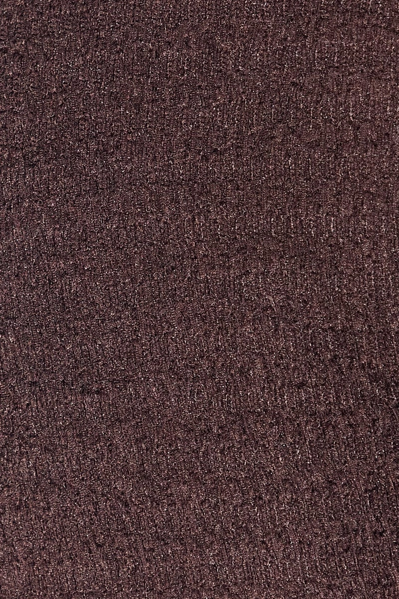 Brown Textured Top Front Tie