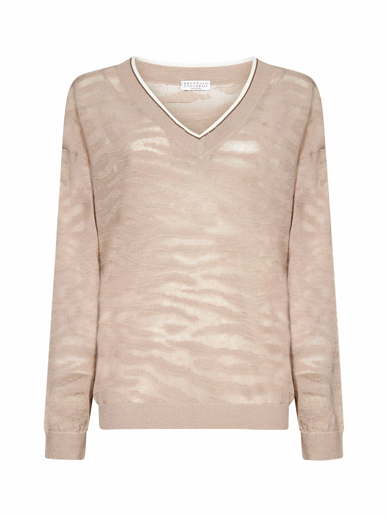 Brunello Cucinelli Striped Long Sleeved Jumper