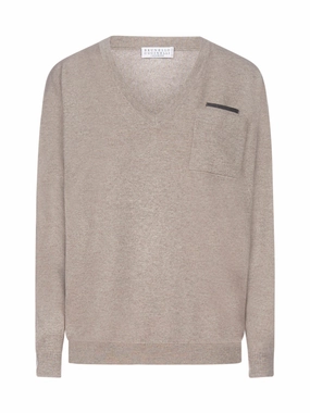 Brunello Cucinelli V-Neck Long Sleeved Sweater