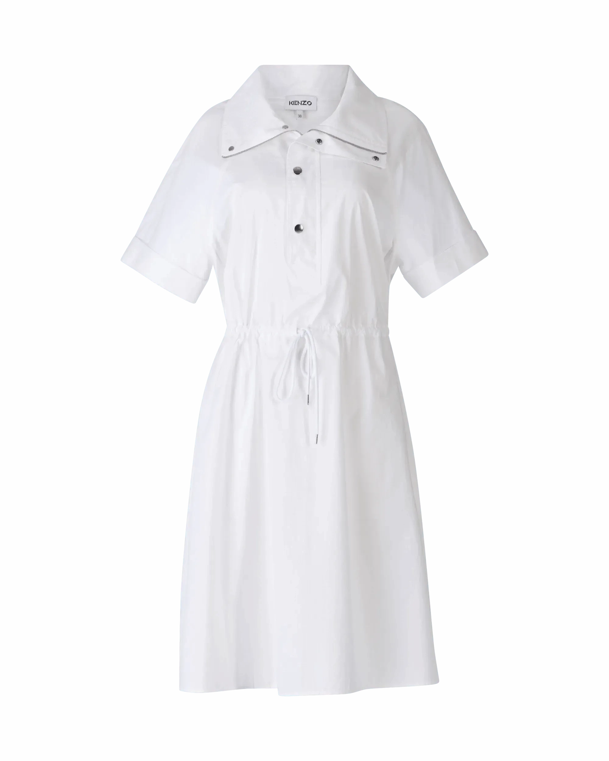 Collared Cotton Shirt Dress