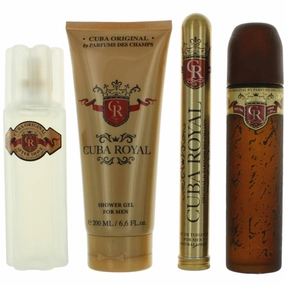 Cuba Men's Personal Care Grooming Gift Set - Royal Masuline Fragrance, 4 Piece
