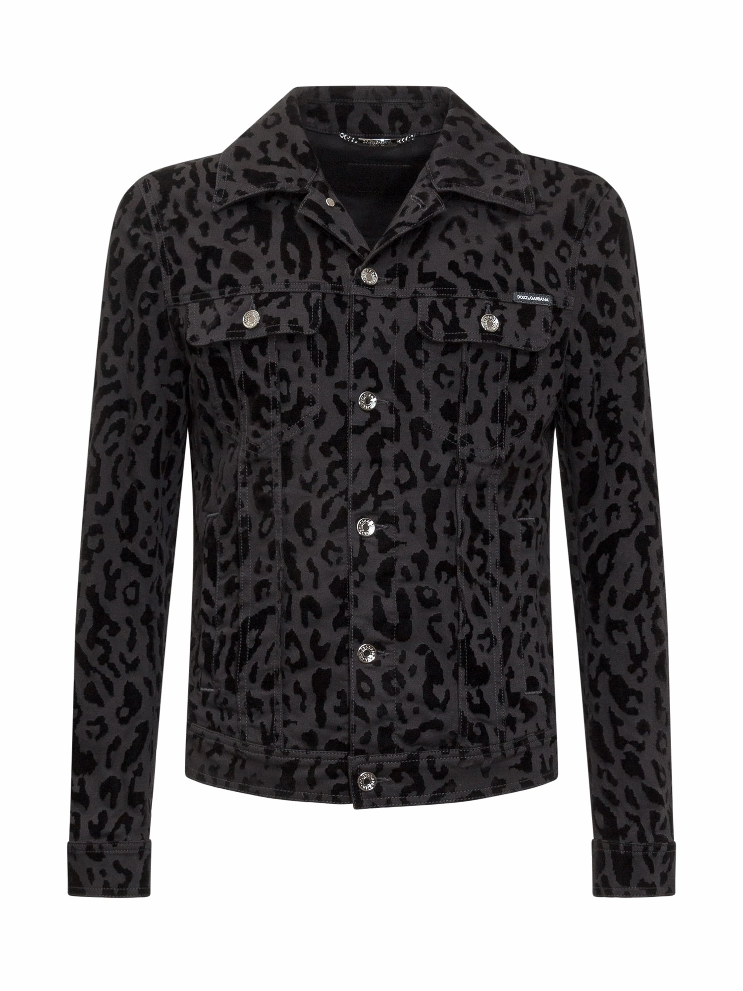 Dolce & Gabbana Animalier Print Denim Jacket