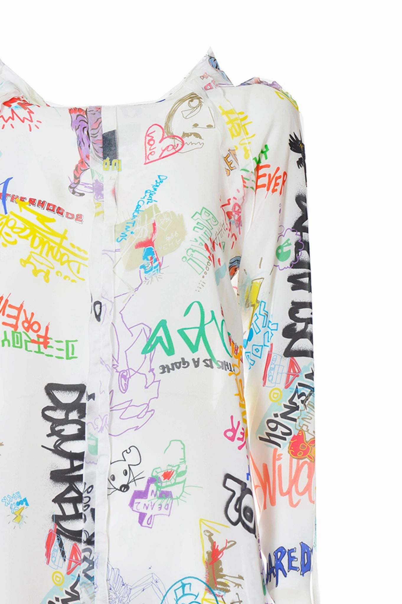 Dsquared2 Graffiti Printed Crewneck Blouse