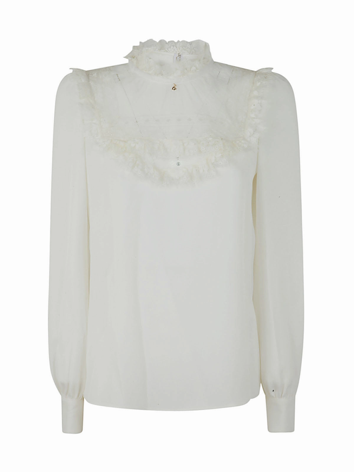 Dsquared2 Ruufle-Detailed Long Sleeved Blouse