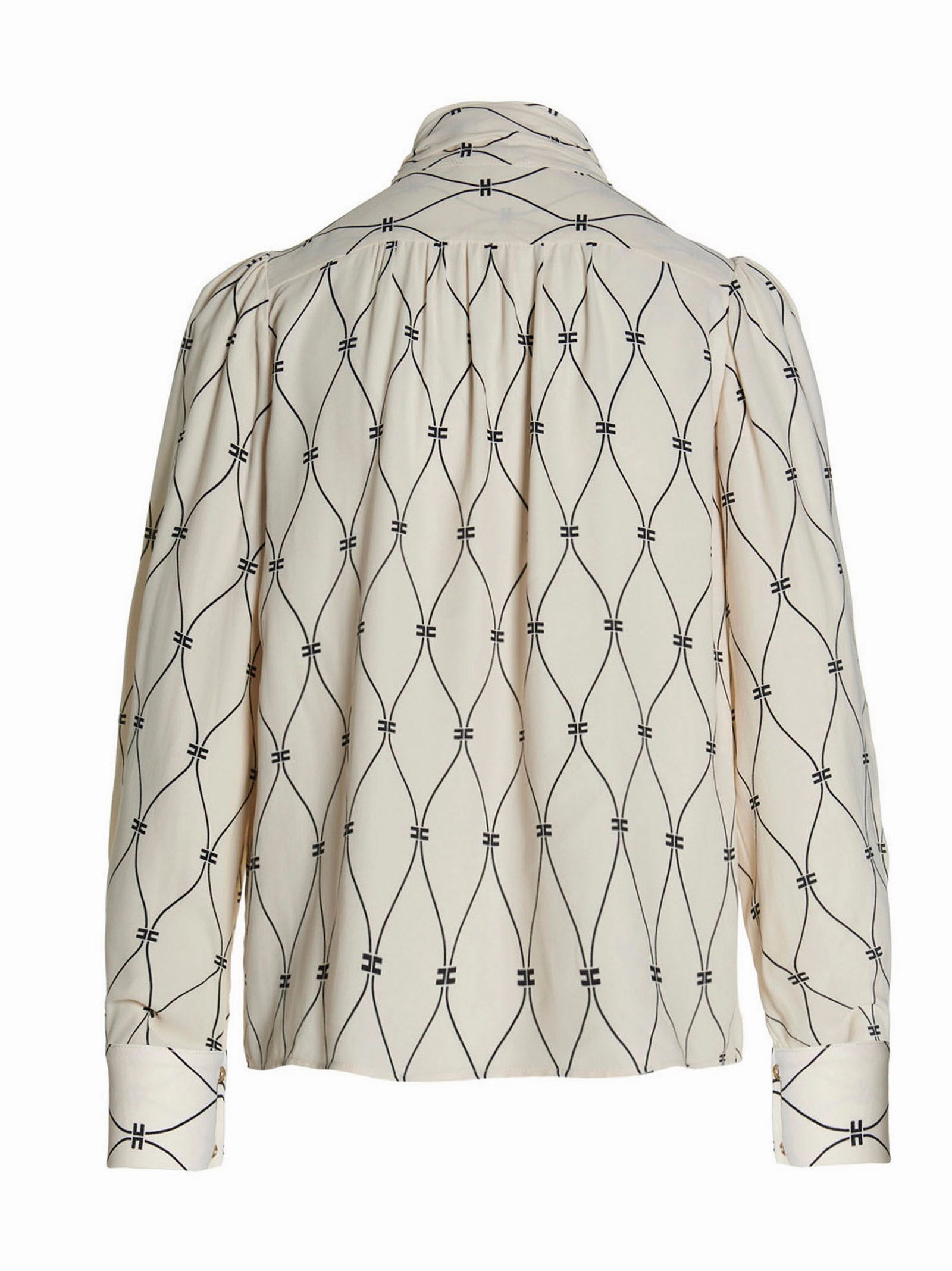 Elisabetta Franchi All-Over Logo Printed Blouse