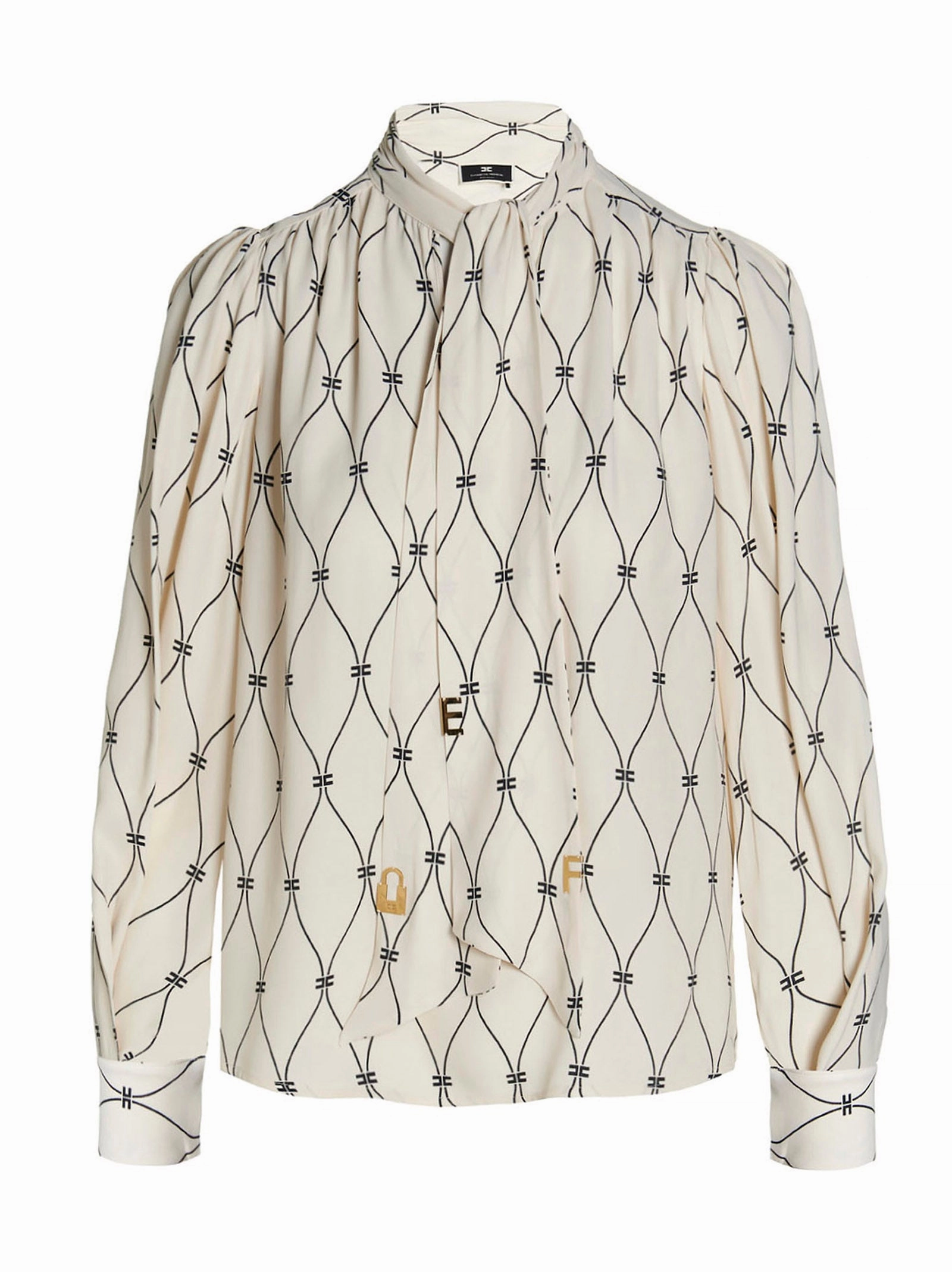 Elisabetta Franchi All-Over Logo Printed Blouse