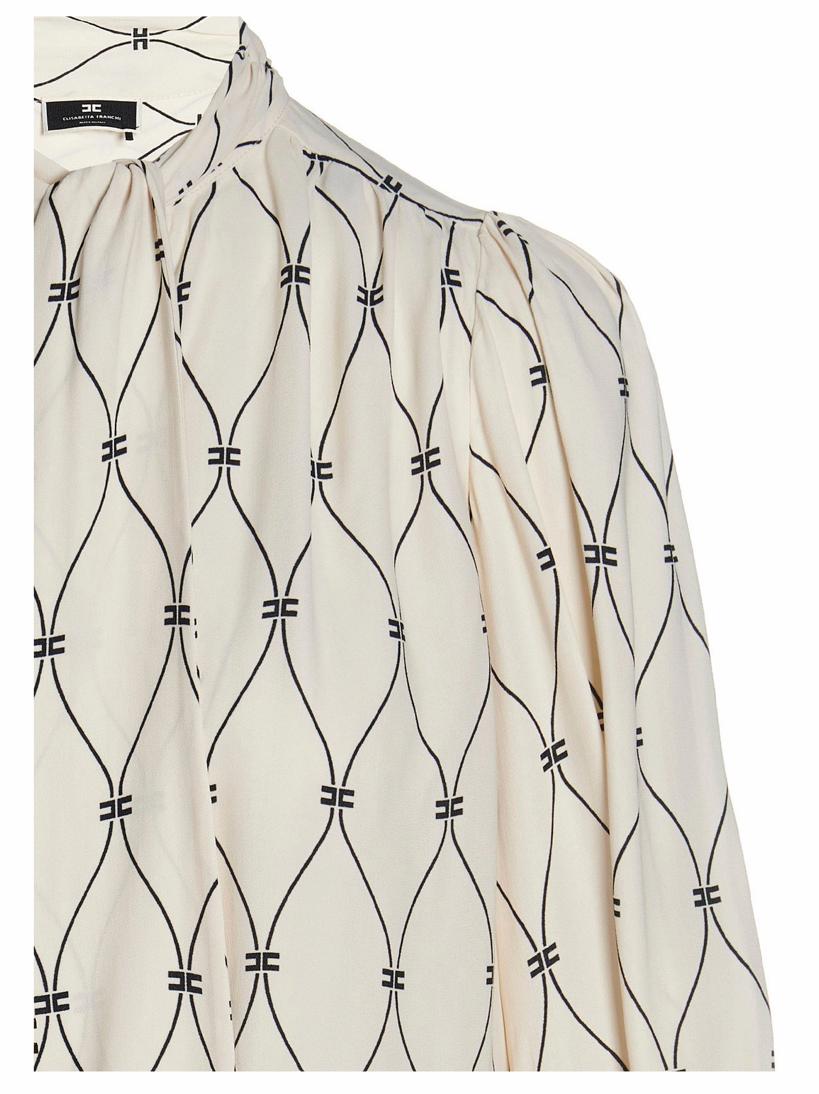 Elisabetta Franchi All-Over Logo Printed Blouse