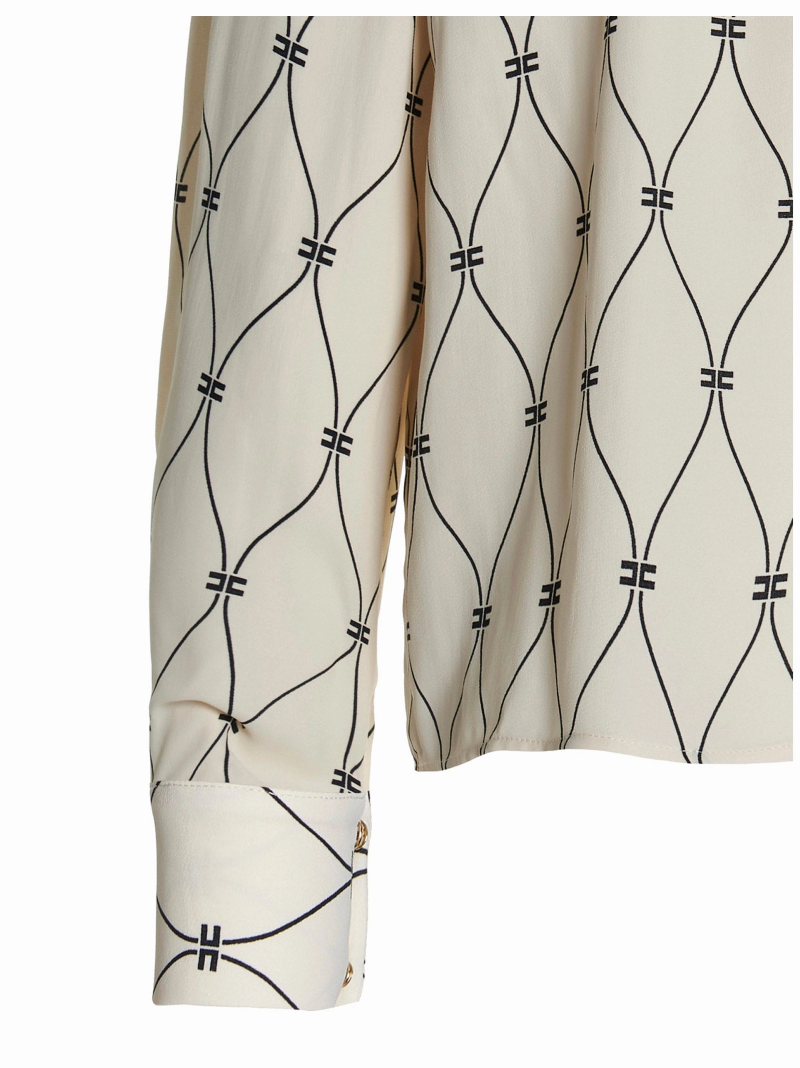 Elisabetta Franchi All-Over Logo Printed Blouse