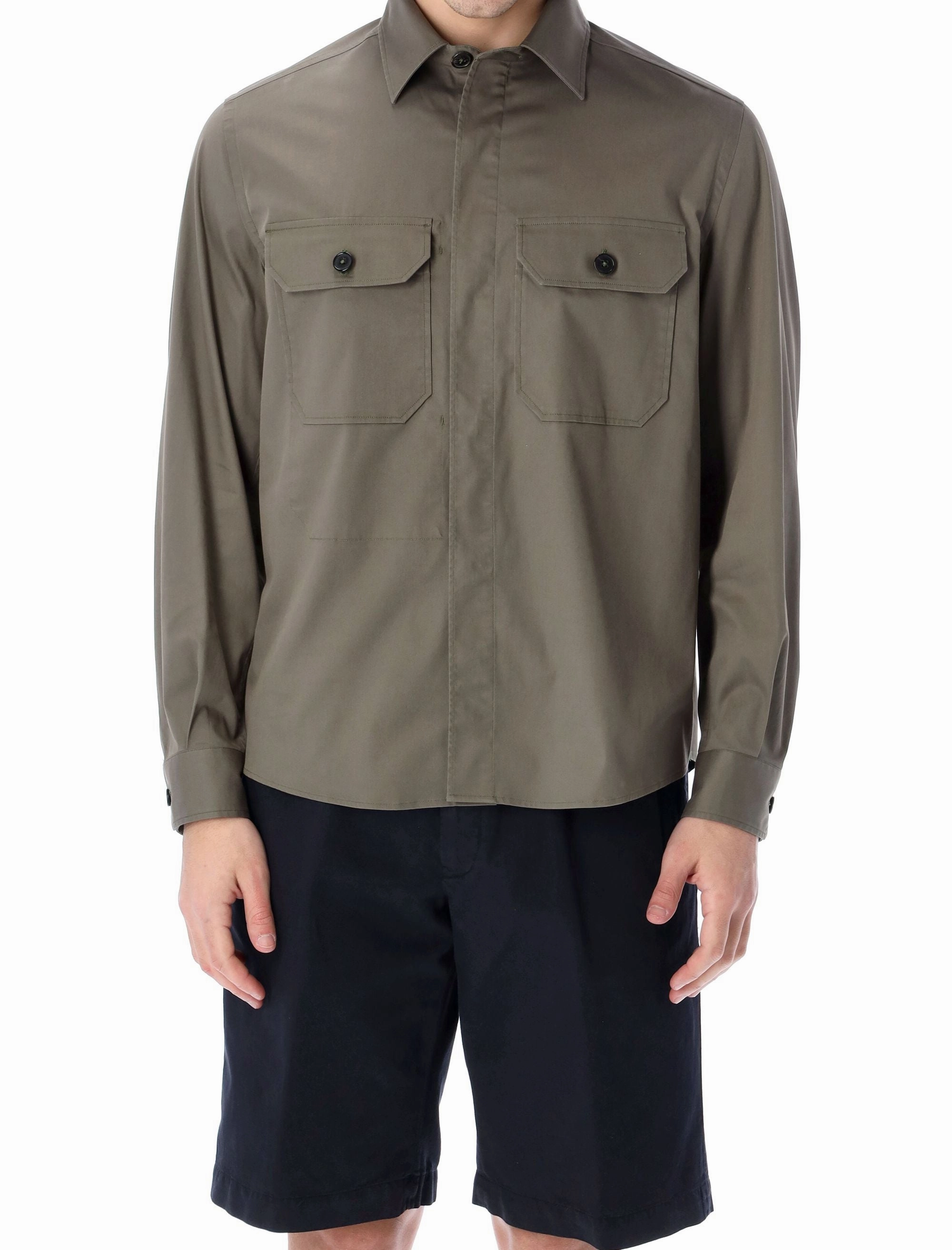 Ermenegildo Zegna Long-Sleeved Overshirt