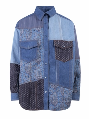 Etro Patchwork Long-Sleeved Shirt
