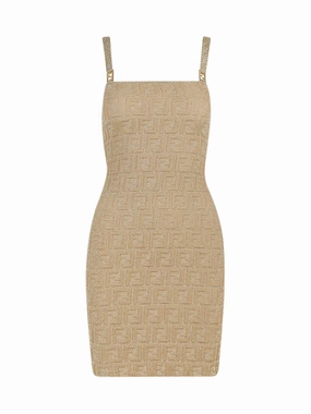 Fendi All-Over Logo Sleeveless Dress