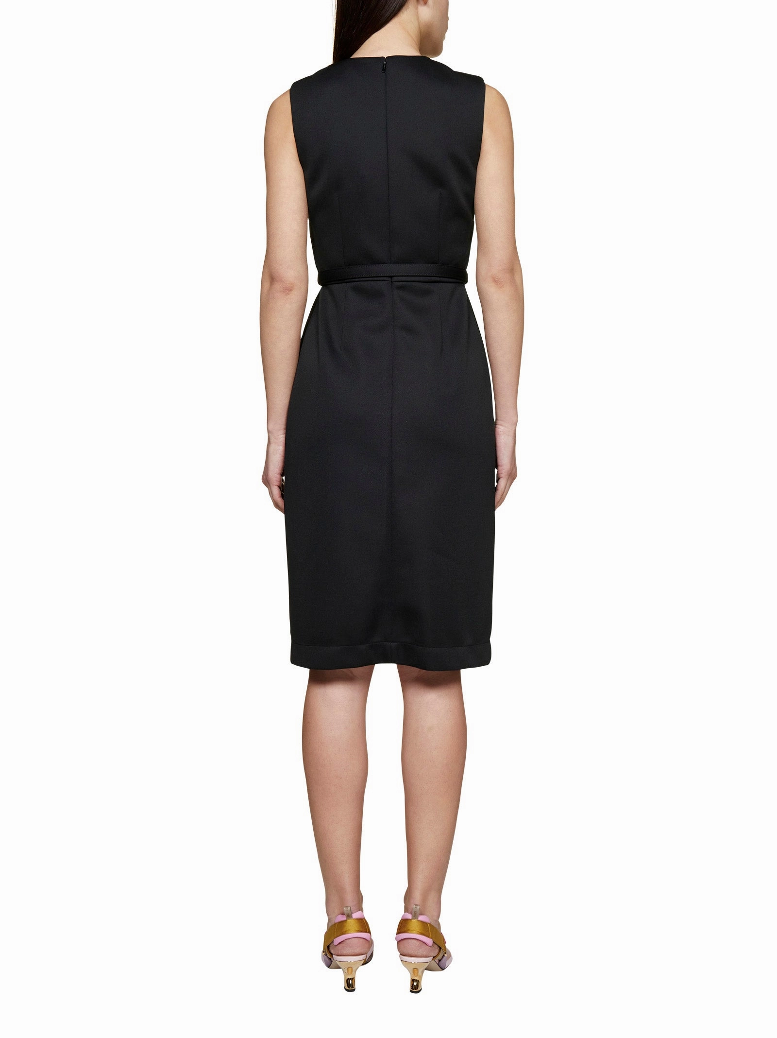 Fendi Belted Waist Sleeveless Dress