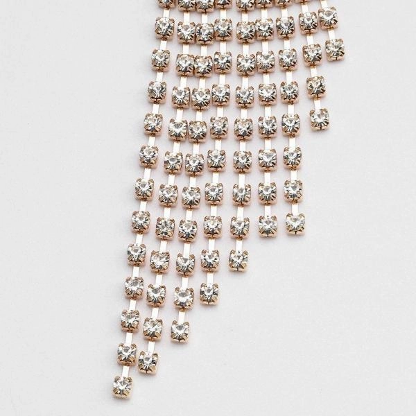 Full Diamond Tassel Earrings Women's Versatile Exquisite Trend Earrings
