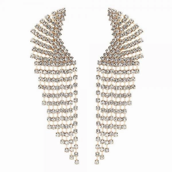 Full Diamond Tassel Earrings Women's Versatile Exquisite Trend Earrings