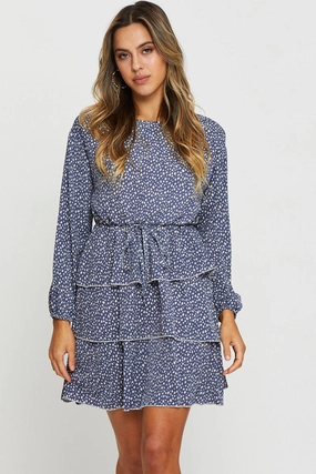 Geo Print Mini Dress Low Rise