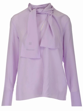 Givenchy Scarf Collar Long-Sleeved Shirt