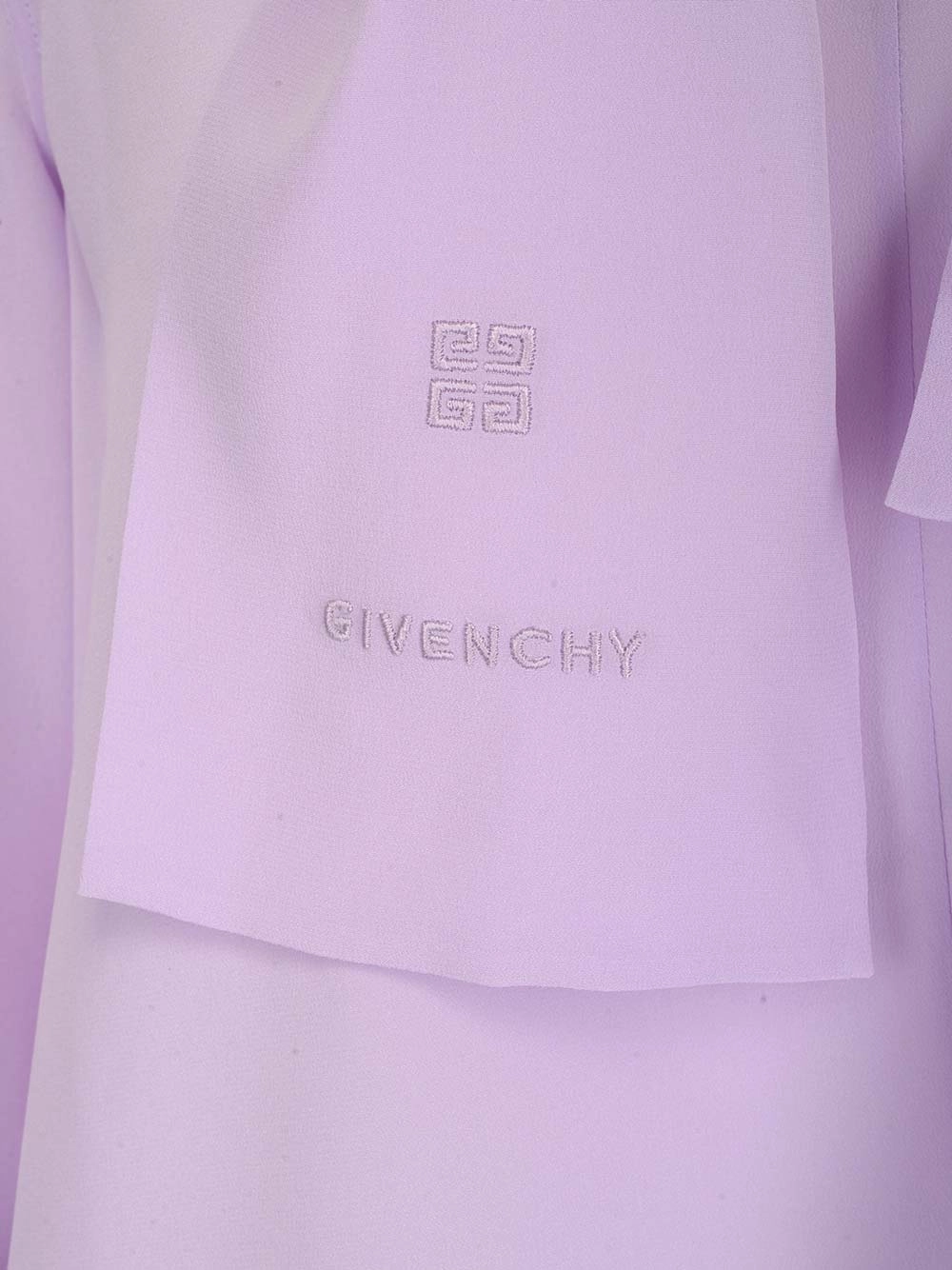 Givenchy Scarf Collar Long-Sleeved Shirt